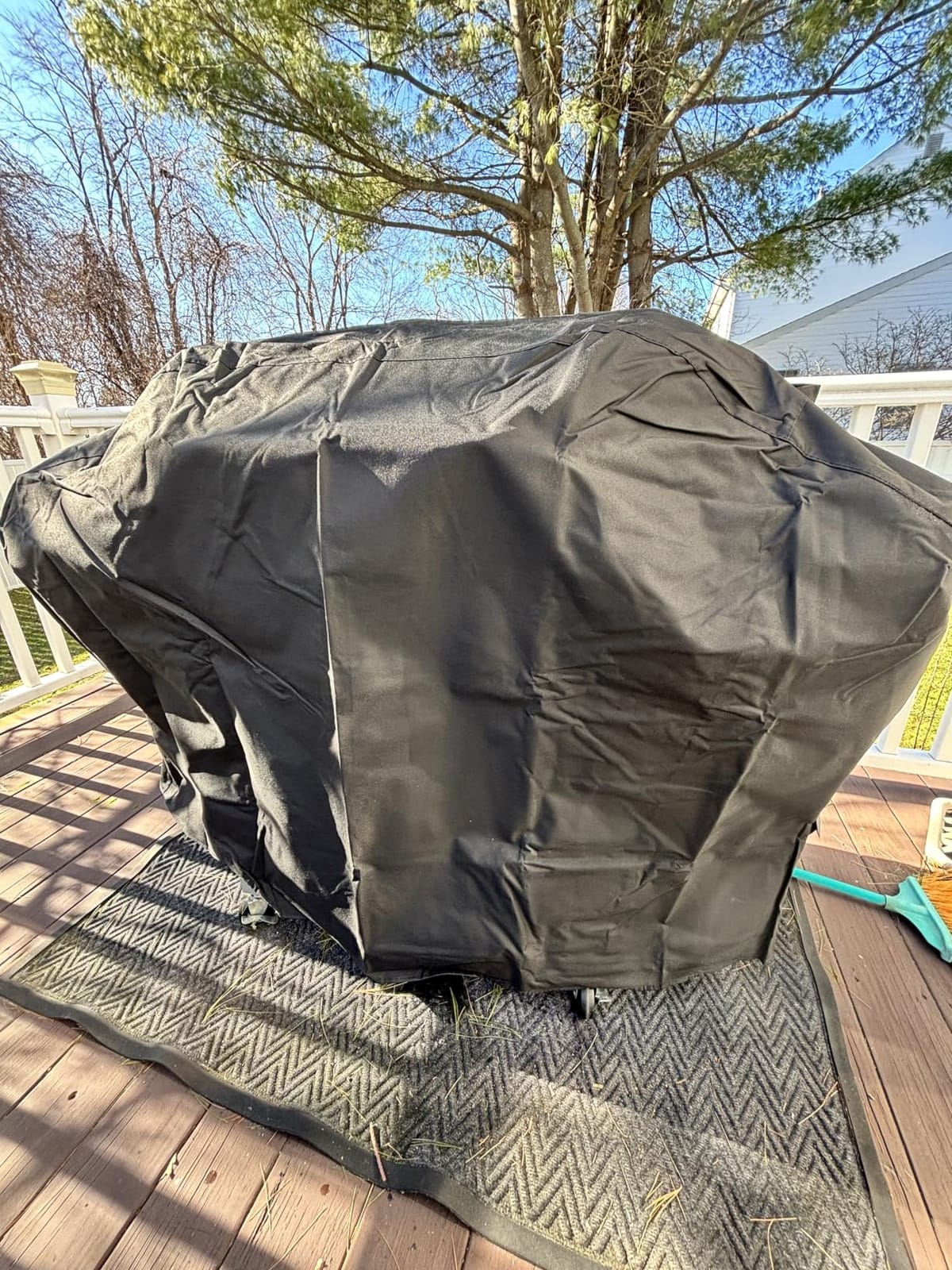 SunPatio 55 Inch Grill Cover for Outdoor Grill Heavy Duty Waterproof, Black customer photo 1