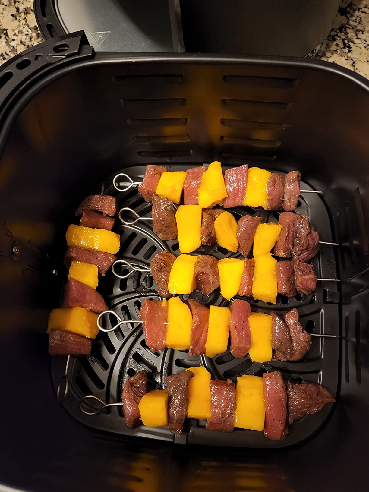8 Inch Stainless Steel BBQ Skewers, Shish Kebab Kabob Skewers 12 pcs customer photo 2