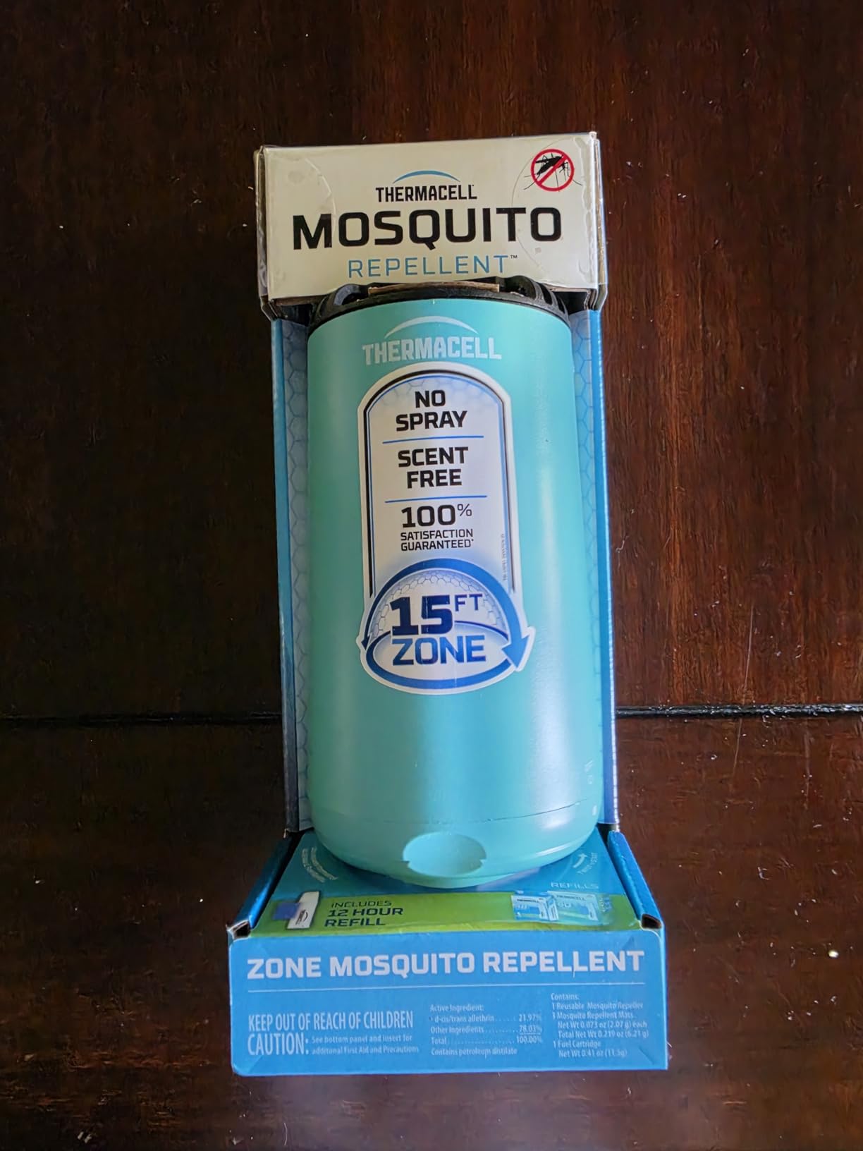 Thermacell Fuel-ZoneGuard Base Patio Shield Mosquito Repeller, Glacial Blue customer photo 2