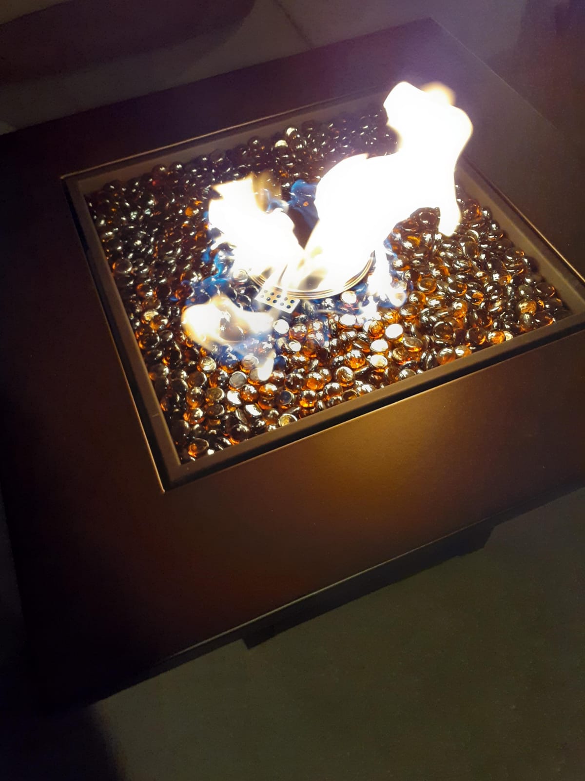 LEGACY HEATING 28in Gas Fire Pit Table, Outdoor Firepit, Black customer photo 2
