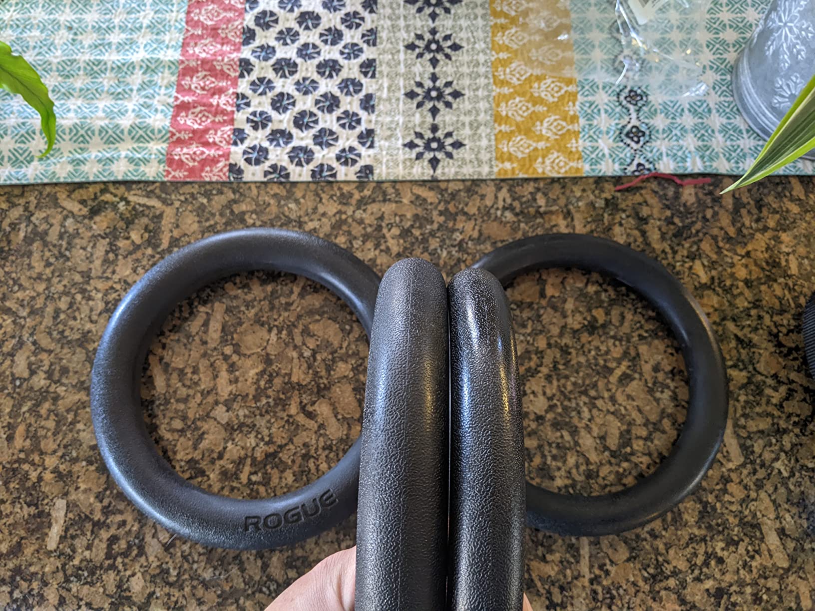 ZELUS Gymnastic Rings, Exercise Olympic Rings with Adjustable Straps, Steel Buckles, Perfect for Workout, Strength Training, Pull-Ups and Dips (Black) customer photo 2