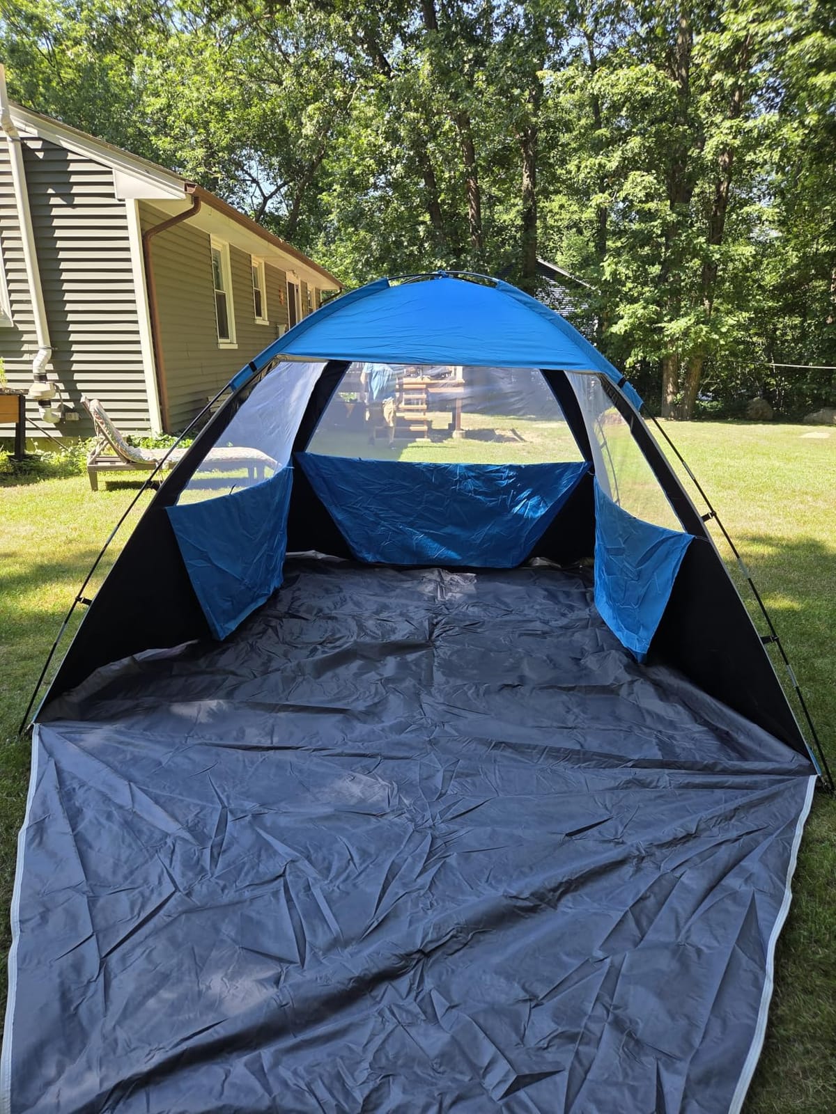 Gorich Beach Tent Sun Shelter for 3/4/6/8/10 Person with UPF 50＋ UV Protection, Lightweight & Easy Setup Beach Shade Canopy, Portable Beach Shade Tent Beach Cabana customer photo 1