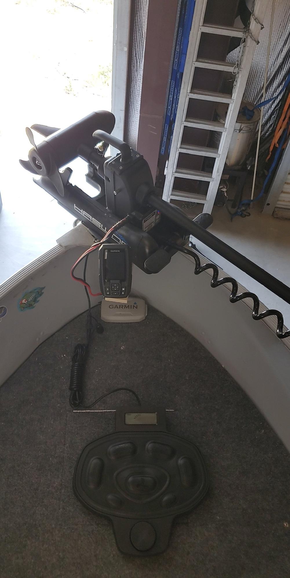 Haswing Bow Mount Trolling Motor 55lbs 54in - Remote & Foot, Quick Release customer photo 2