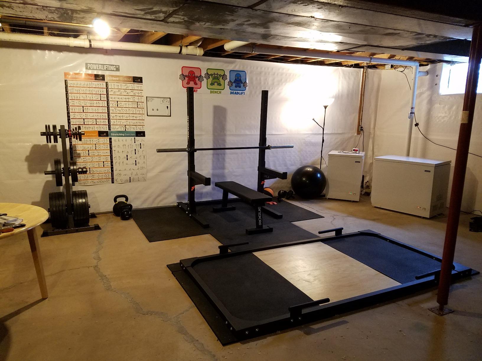 Titan Fitness Deadlift Platform Frame, 8FT x 4FT Bolt-Together Steel Frame, Olympic Strength Training Dedicated Lifting Space, Protects Floor, Weights, Bar, Includes Band Pegs customer photo 1