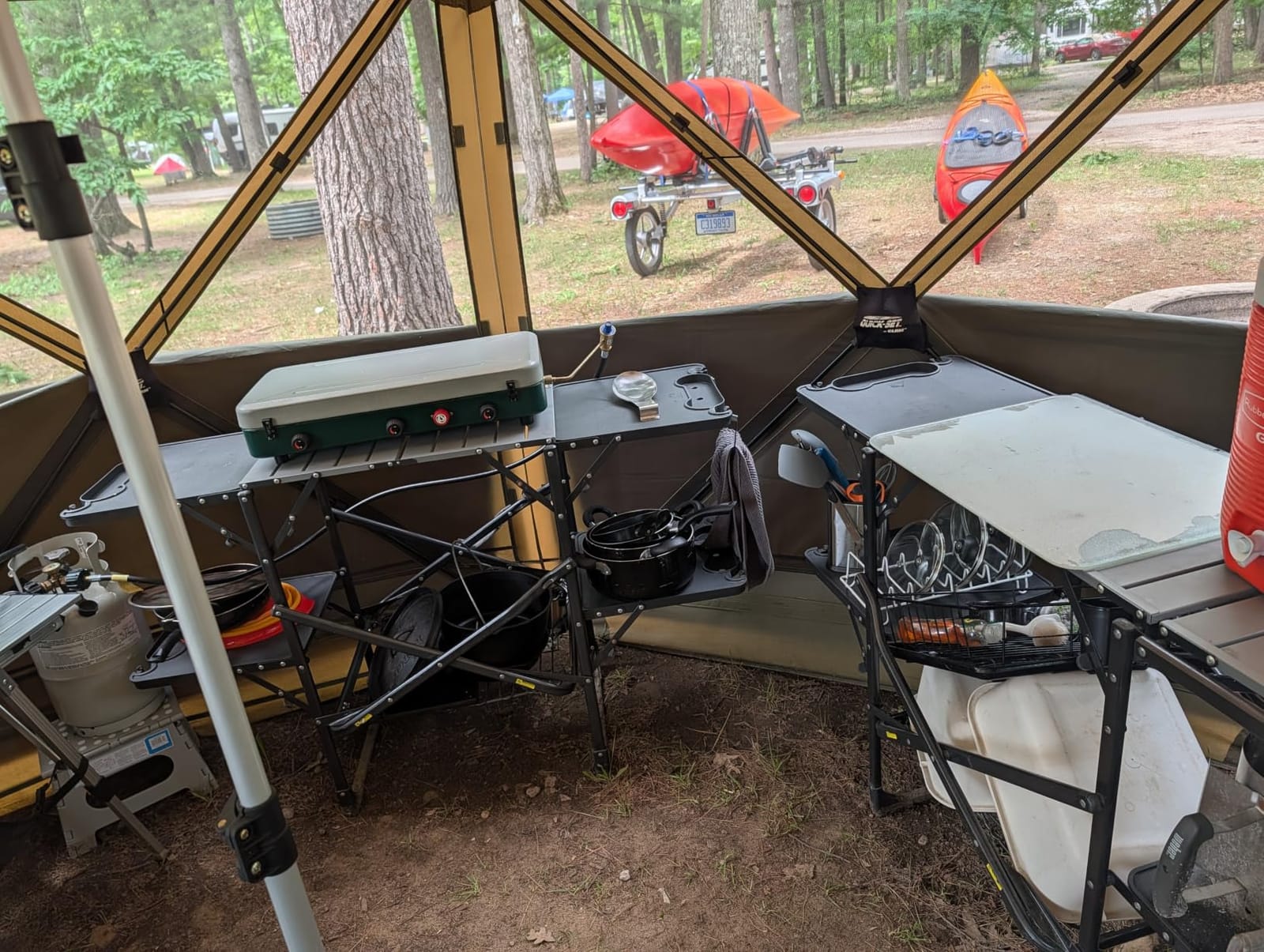 GCI OUTDOOR Master Cook Station | Portable Folding Kitchen Table with Soft Shell Sink, Heat Resistant Tabletop & Telescoping Lanter Pole, Perfect for Camping Trips customer photo 1
