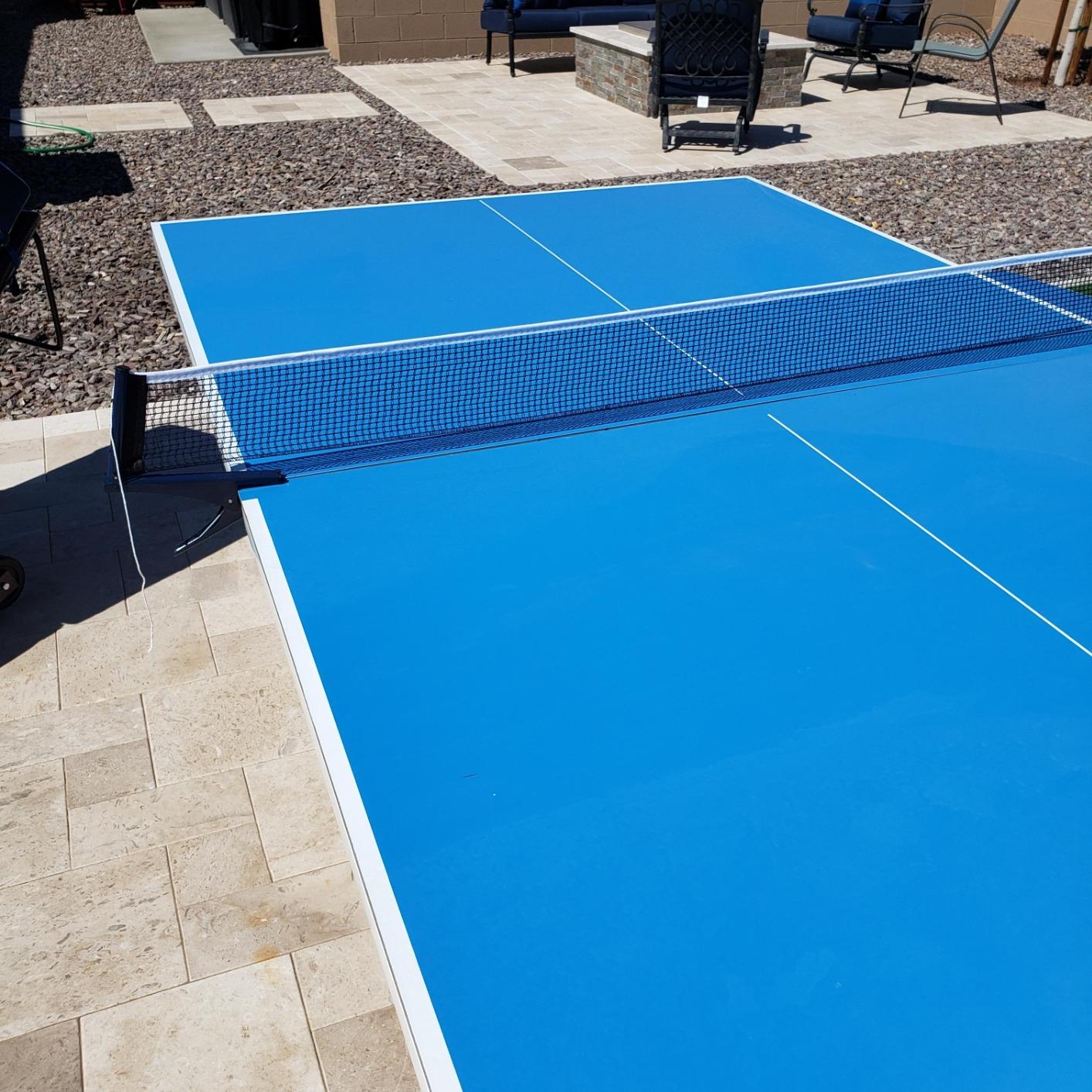 Comesee Kioos Collapsible Table Tennis Net Professional Steel Pingpong Net Clip Grip Mesh Training Competition Portable Tension Adjustable Post (Navy) customer photo 2