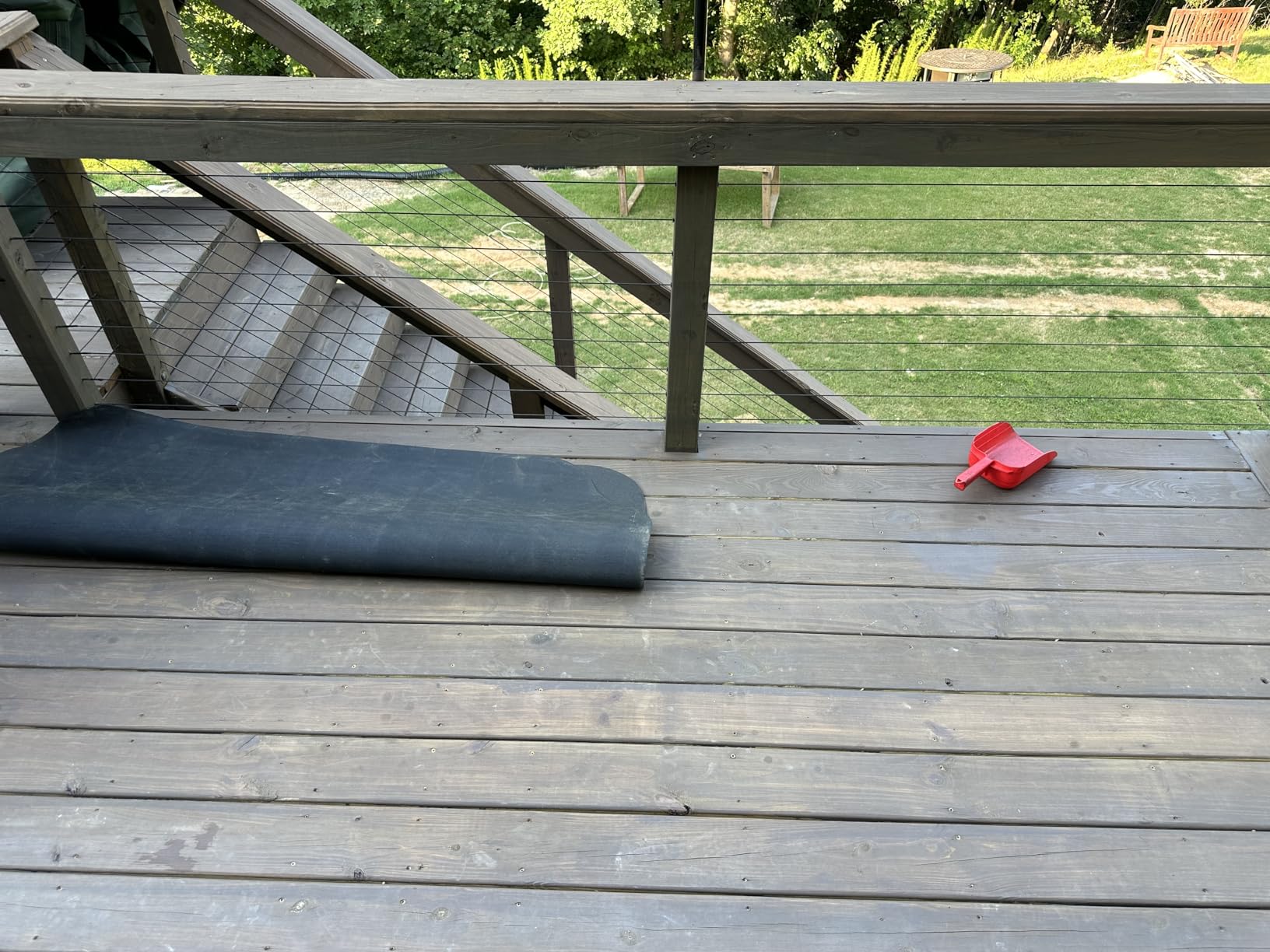 GRILLTEX Under the Grill Protective Deck and Patio Mat, 39 x 72 inches, Black customer photo 2