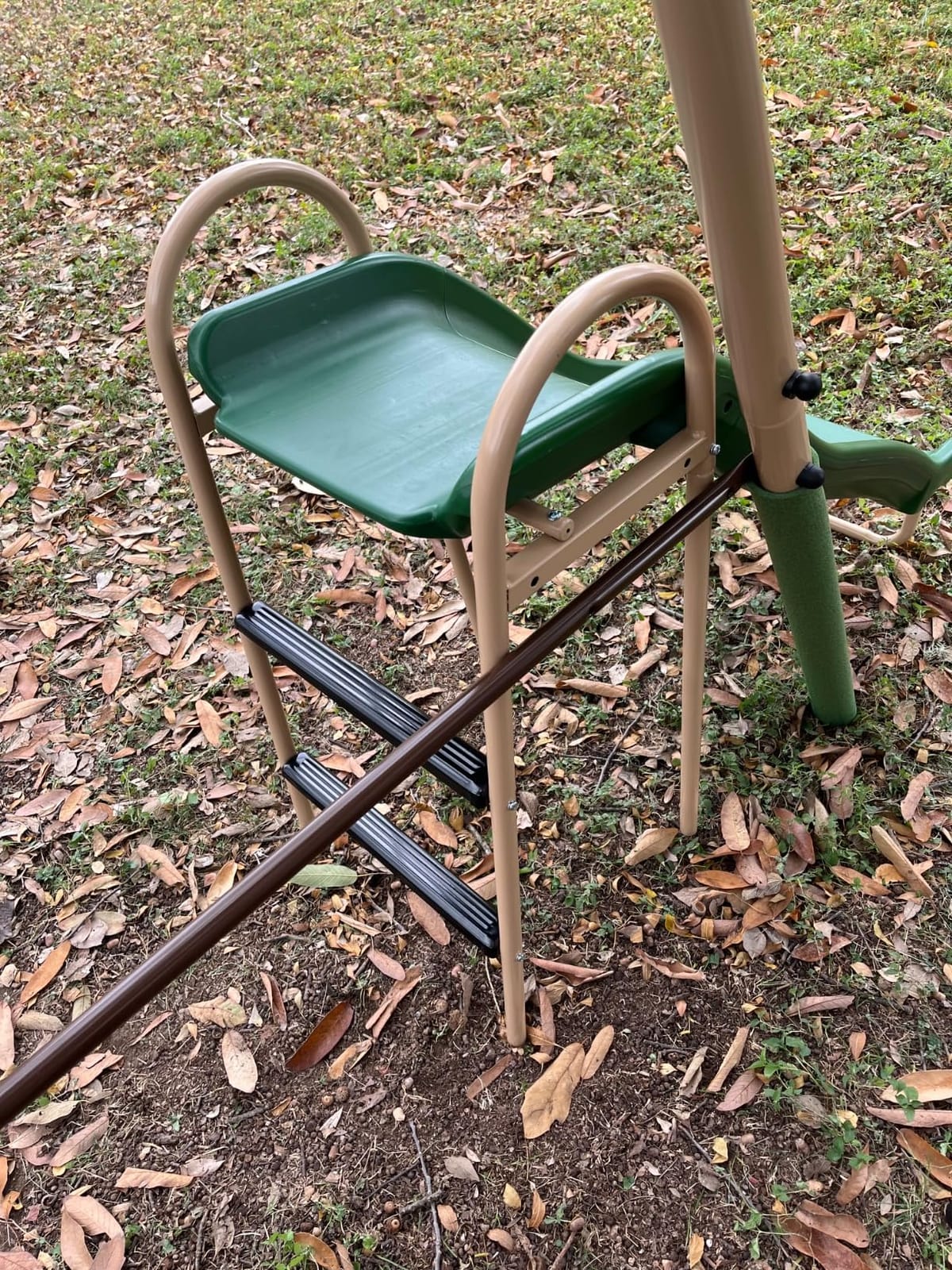 XDP Recreation Crestview Metal Swing Set with 2 Swings & Slide, Green/Tan customer photo 2