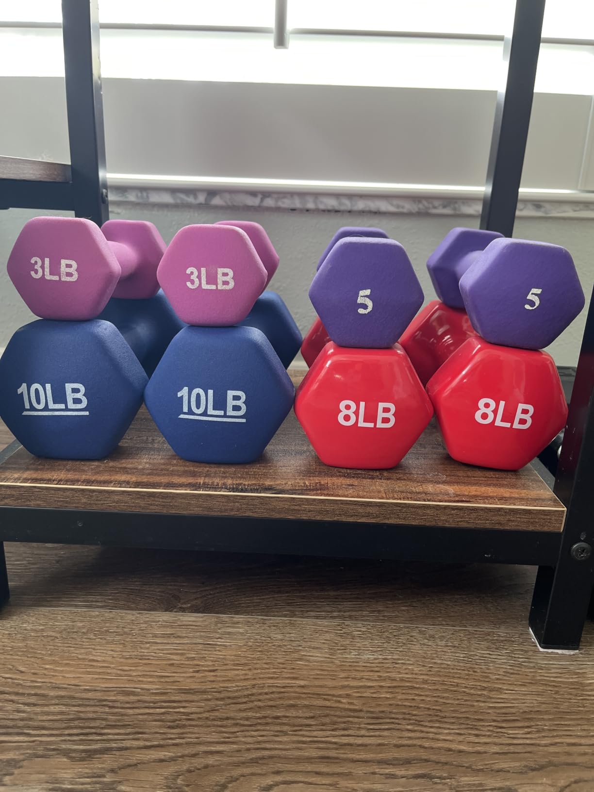Amazon Basics Vinyl Coated Dumbbell Hand Weights customer photo 1
