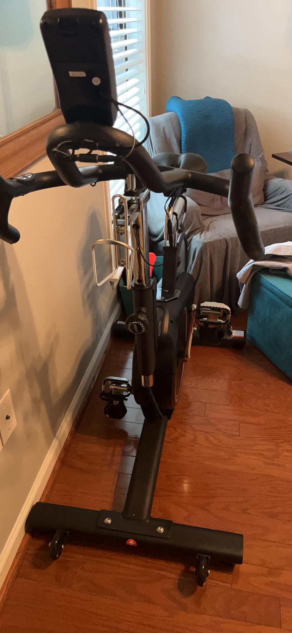 Sunny Health & Fitness Indoor Intensive Cycling Exercise Bike, Adjustable Cardio Training Exerciser w/Emergency Brake for Home, Optional Free SunnyFit App Bluetooth Link + Electromagnetic Resistance customer photo 2