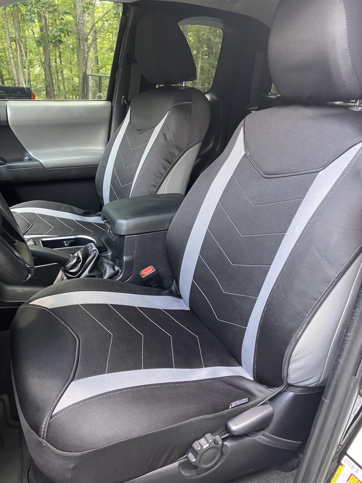 Motor Trend SpillGuard Seat Covers for Cars Trucks SUV – Gray Seat Covers with Waterproof Neoprene Lining, Automotive Car Seat Covers for Front Seats Only, Forros Para Asientos de Carro customer photo 1