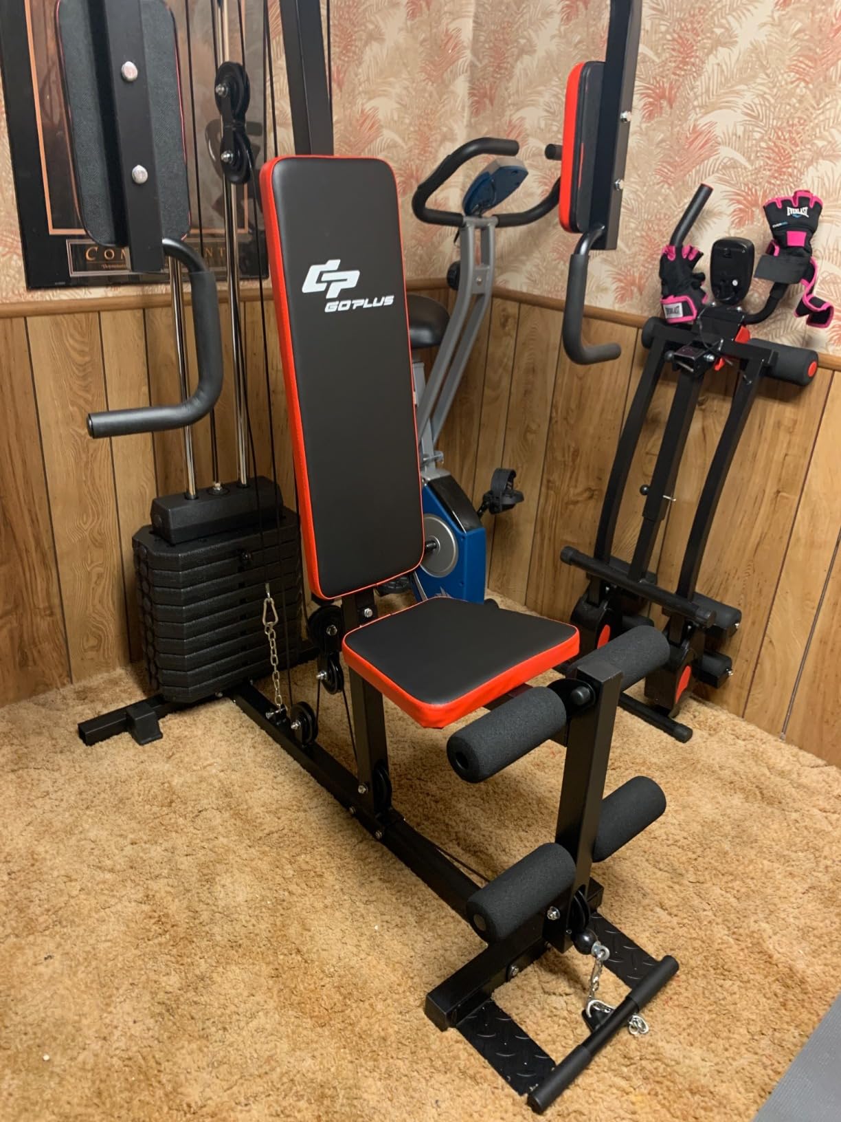 Goplus Multifunction Home Gym System Weight Training Exercise Workout Equipment Fitness Strength Machine for Total Body Training customer photo 1
