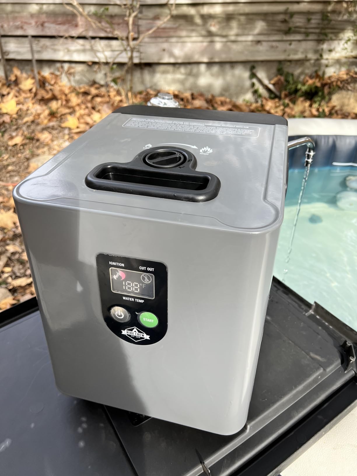 Hike Crew Portable Propane Tankless Water Heater & Shower, LCD, Gray customer photo 2