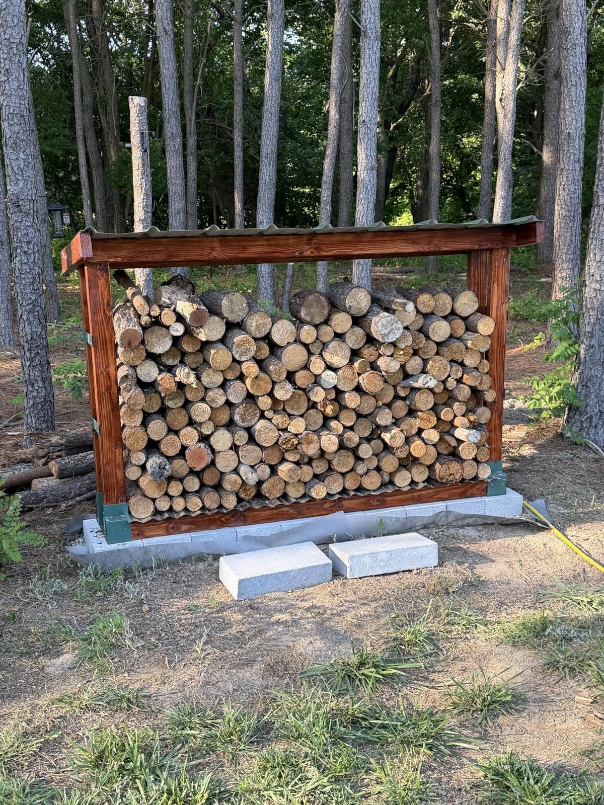 MOFEEZ Outdoor Firewood Log Storage Rack Bracket Kit,Fireplace Wood Storage Holder-Adjustable to Any Length customer photo 2