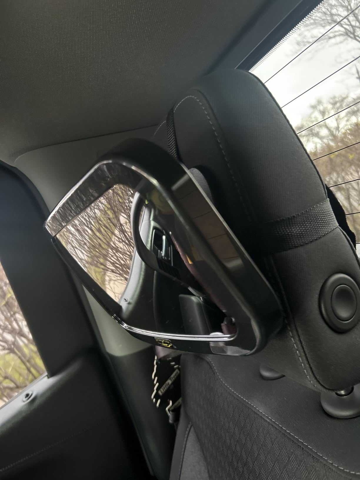 Baby Car Mirror, DARVIQS Car Seat Mirror, Safely Monitor Infant Child in Rear Facing Cars Seat, Wide View Shatterproof Adjustable Acrylic 360°for Backseat, Crash Tested and Certified for Safety customer photo 1