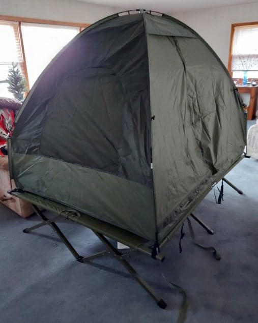 Outsunny 2 Person Cot Tent 4-in-1 Elevated Bed Combo with Air Mattress customer photo 1