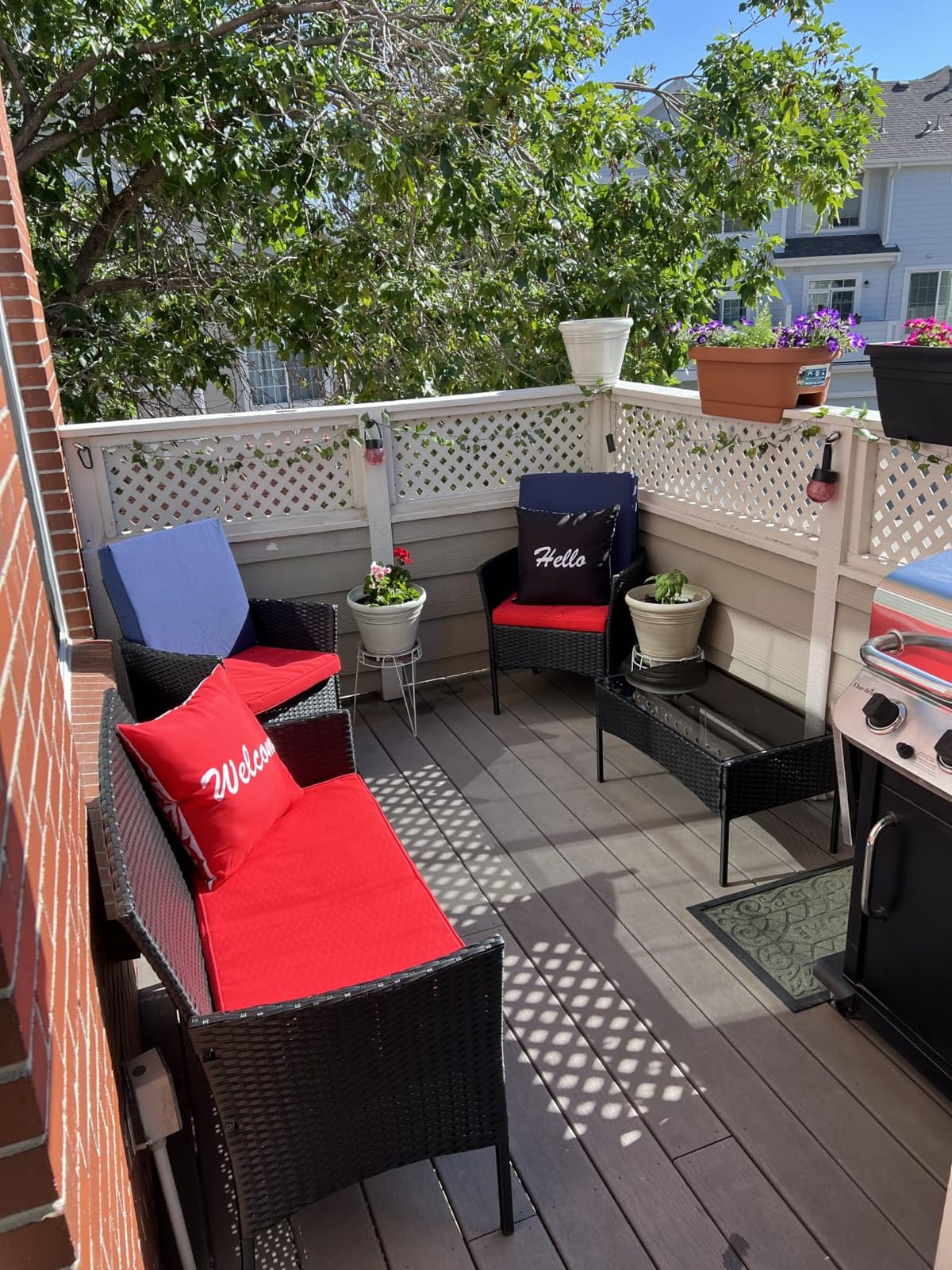 FDW 4-Piece Patio Furniture Set | Black | Outdoor Wicker Furniture customer photo 1