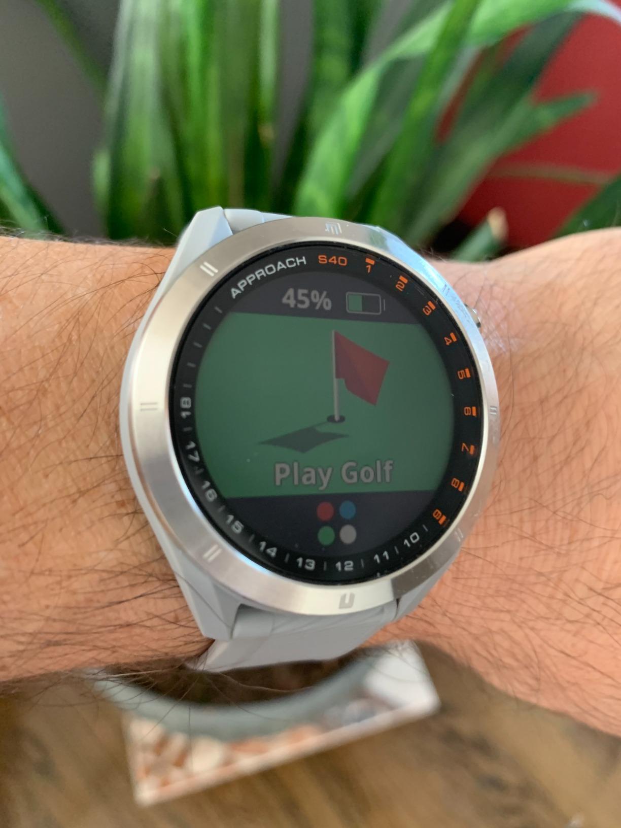 Garmin Approach S40, Stylish GPS Golf Smartwatch, Lightweight with Touchscreen Display, Gray/Stainless Steel customer photo 1