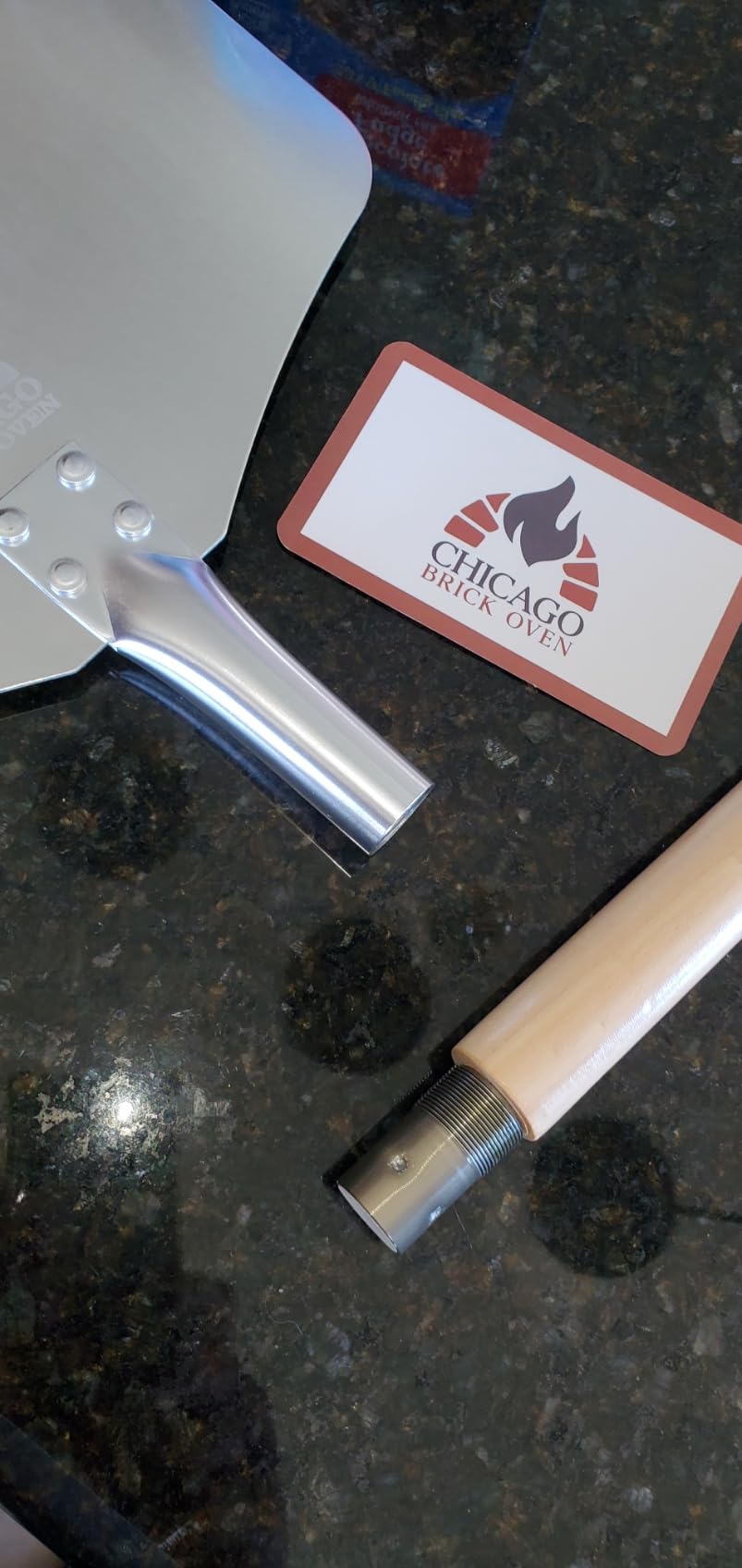 Chicago Brick Oven 9-Inch Aluminum Turning Pizza Peel, Detachable Handle customer photo 1