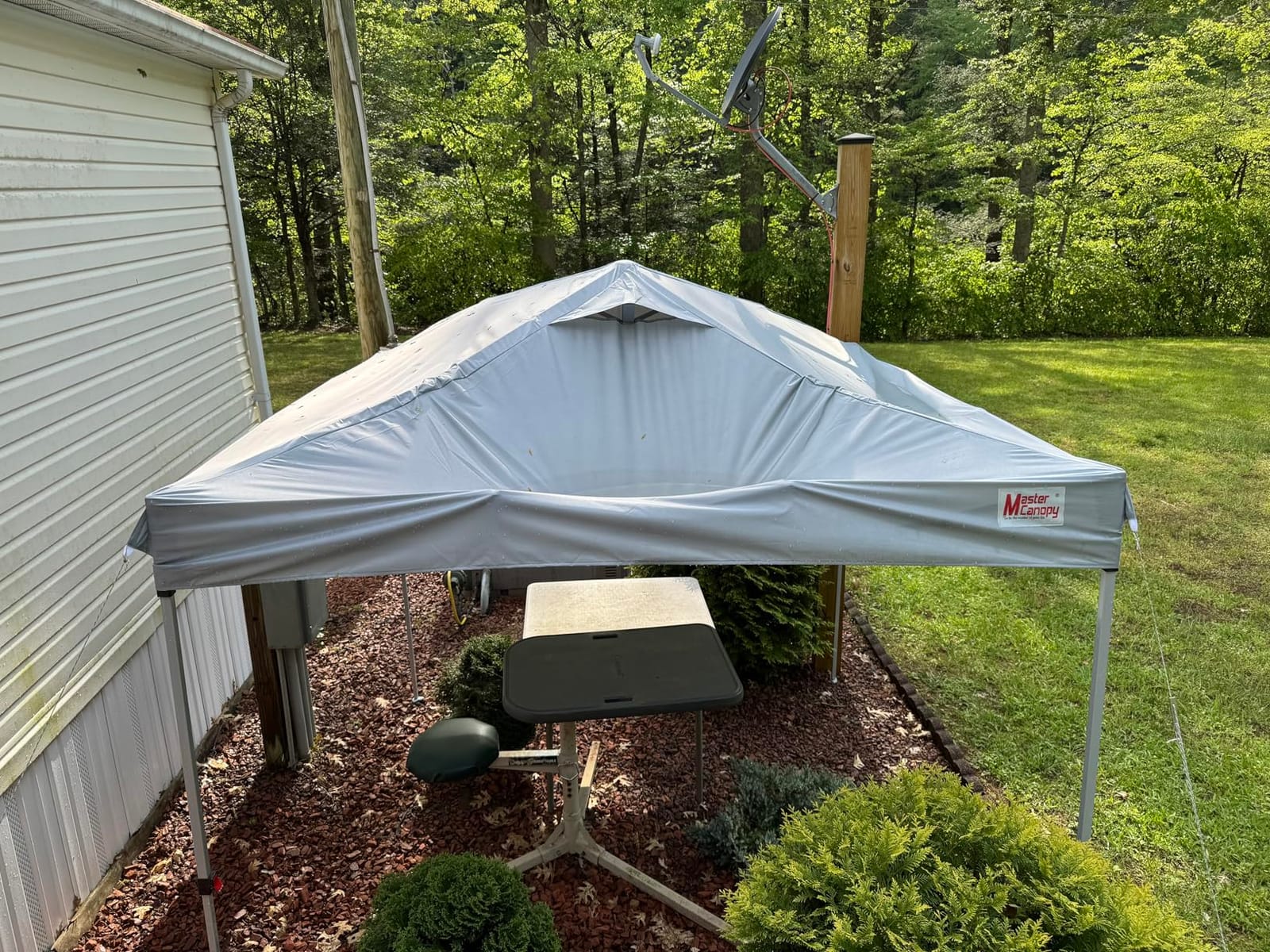 MASTERCANOPY 10x10 Durable Pop Up Canopy Tent with Roller Bag, Black customer photo 1