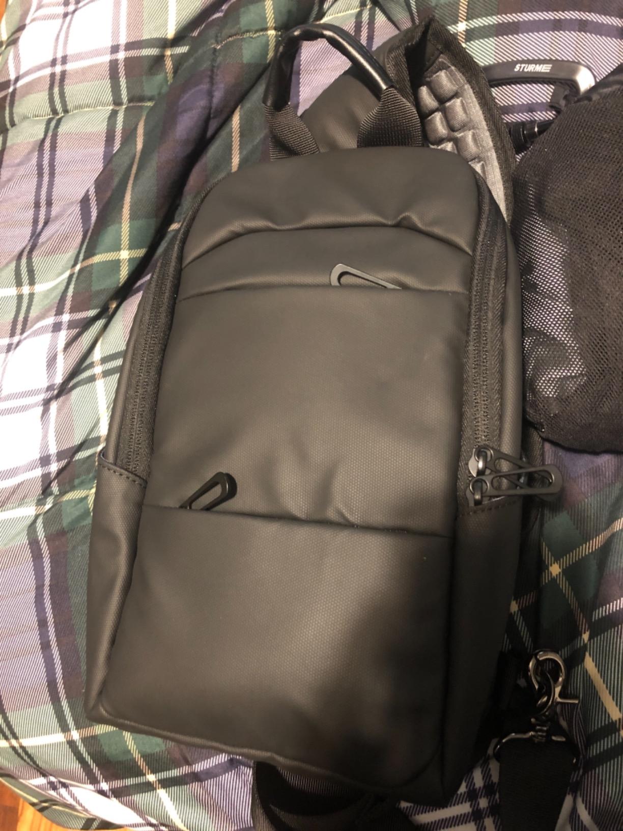 Messenger Bag for Men,Small Black Sling Crossbody Bags,Waterproof Daypacks,Hiking Biking Shoulder Bag customer photo 2
