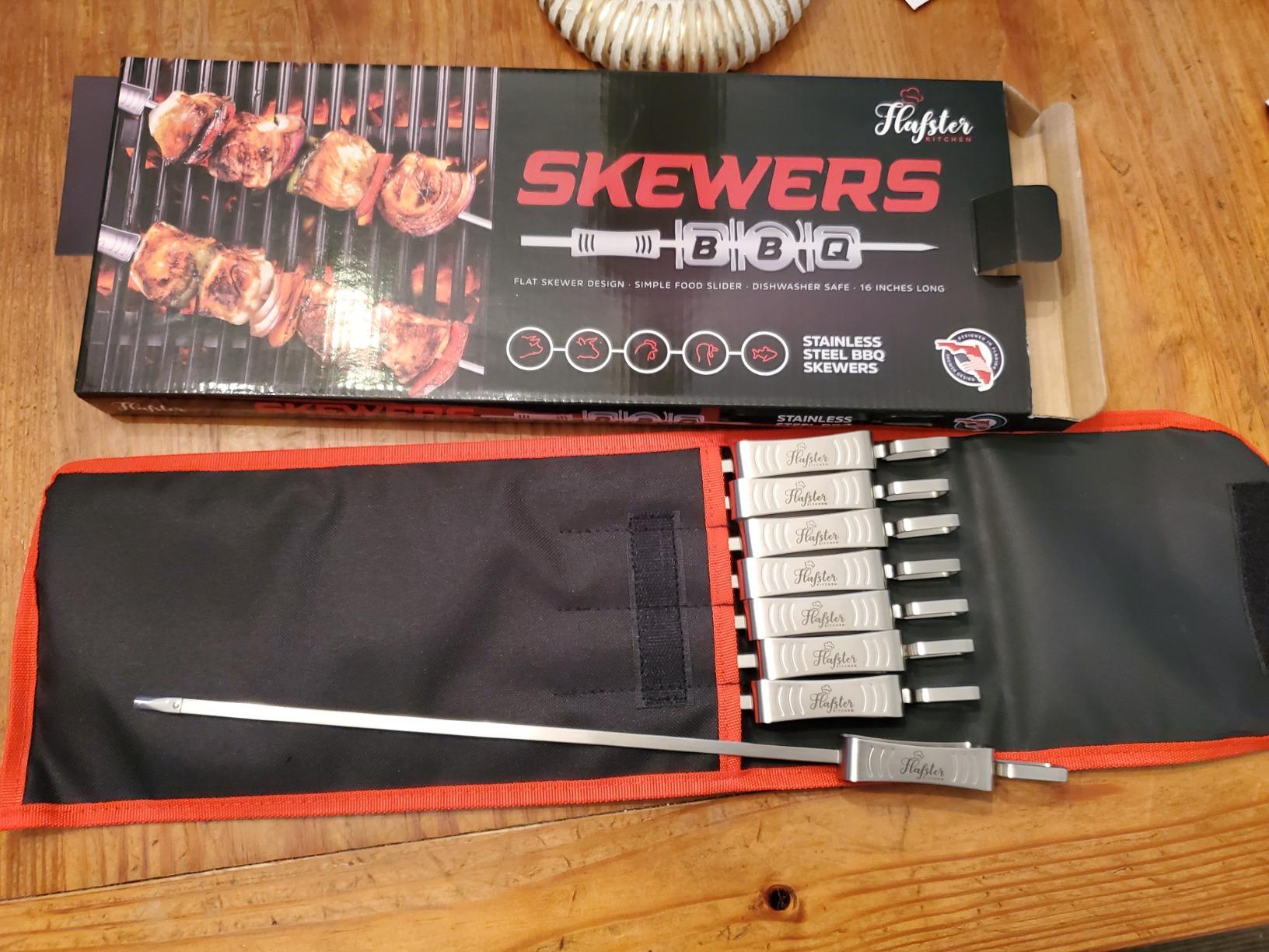 Patented Kabob Skewers for Grilling- BBQ Skewers for Grilling-16