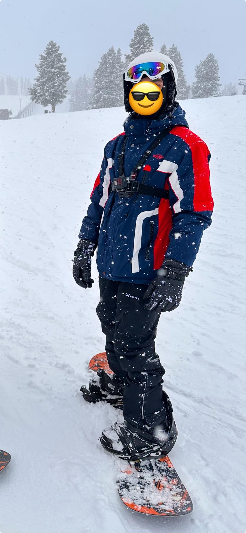 Wantdo Men's Mountain Waterproof Ski Jacket Warm Winter Snowboarding Jacket Snow Rain Coat customer photo 2