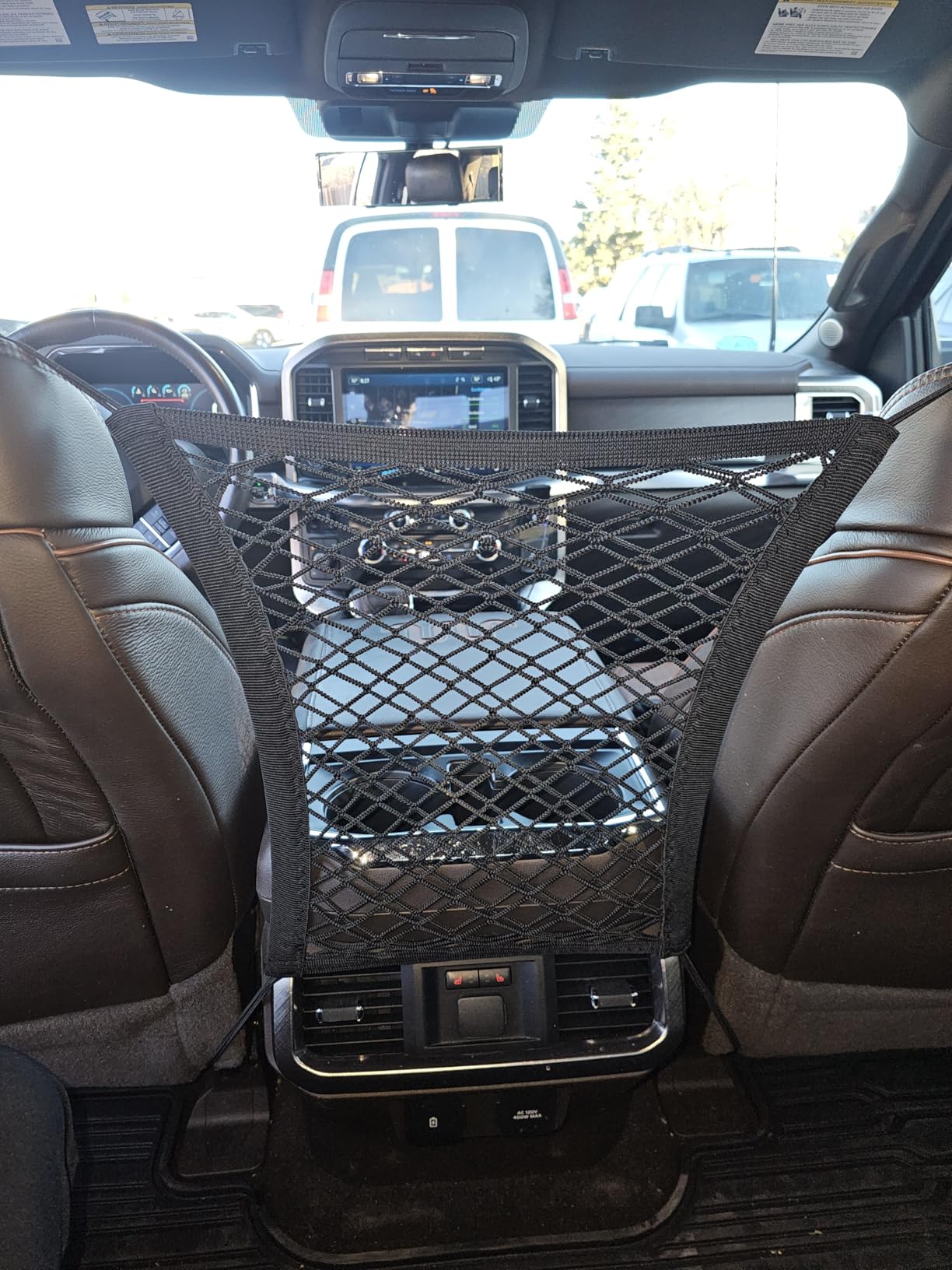 DYKESON Dog Car Net Barrier Pet Barrier with Car Mesh Organizer for Dog & Child, Safety Divider with Upgraded Storage Pouch, Easy Install for Cars & SUVs customer photo 2