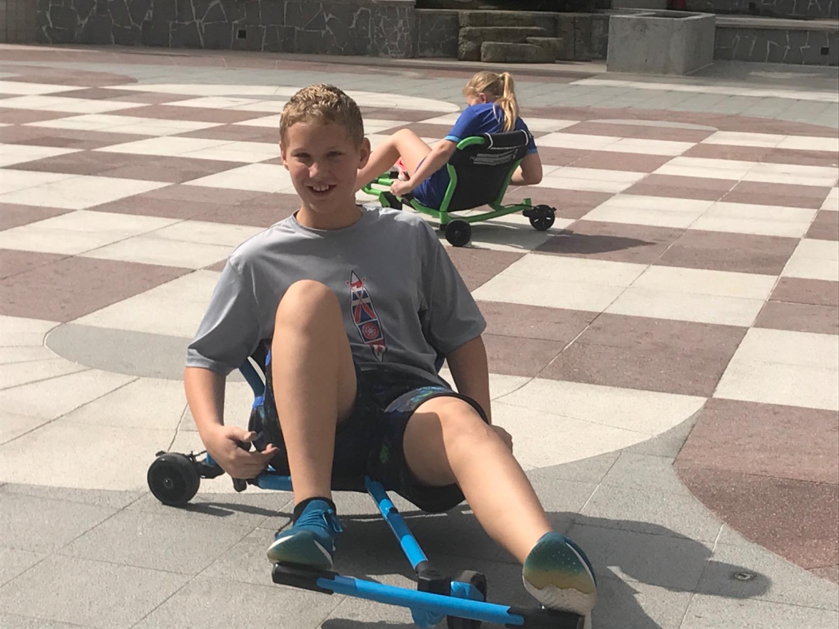 EzyRoller Drifter Pro X Ride On Toy for Kids and Adults, Ages 9+, Up to 220 lbs - Blue customer photo 2
