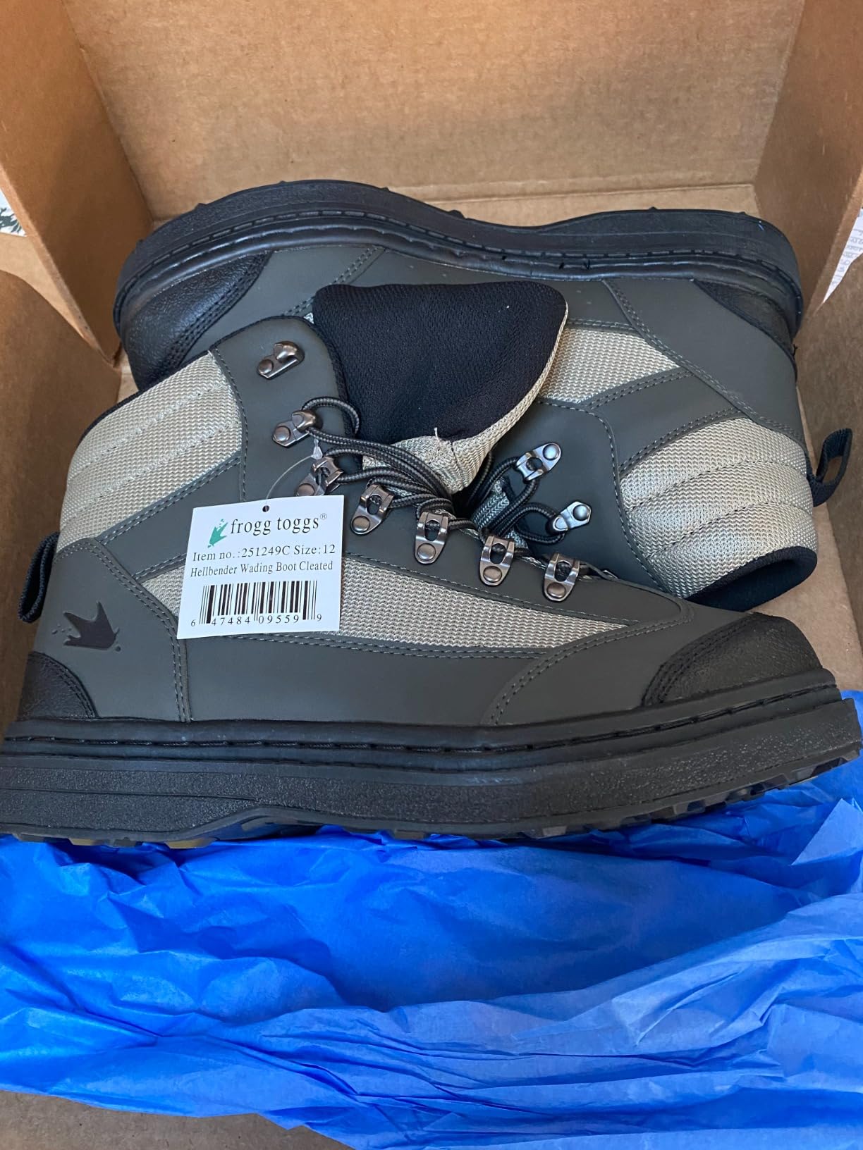 FROGG TOGGS Men's Hellbender Waterproof Fishing Wading Boot for Fishing in Felt or Cleated, Cleated, 11 customer photo 1