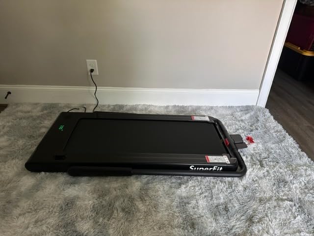 Goplus 2 in 1 Folding Treadmill, 2.25HP Under Desk Electric Superfit Treadmill, Installation-Free with APP Control, Remote Control, Bluetooth Speaker, LED Display, Walking for Home customer photo 1