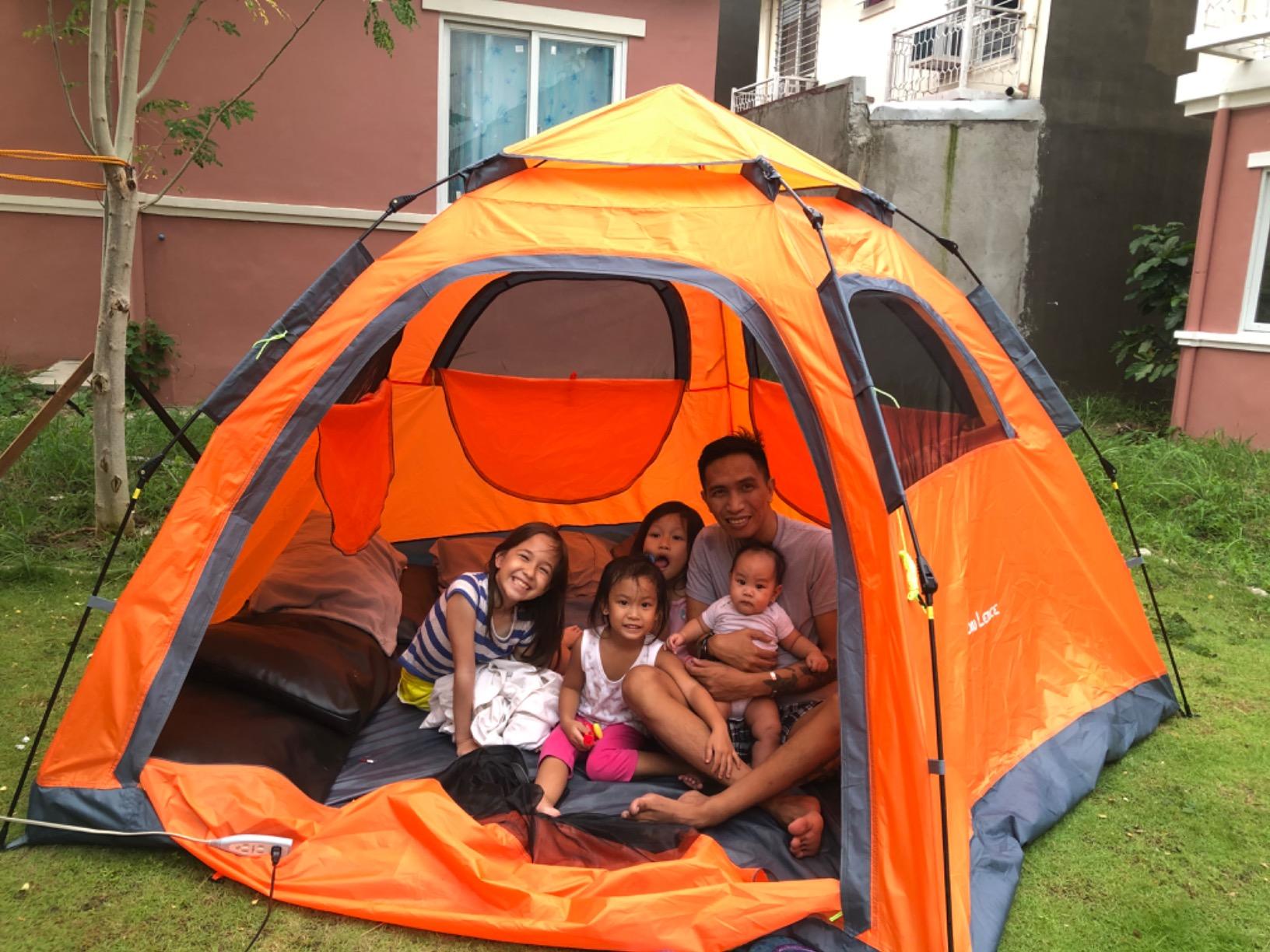 MOON LENCE Pop Up Camping Tent, 3-4 Person Automatic Instant Tent Portable Windproof for Backyard, Car Camping, Family Trips customer photo 2