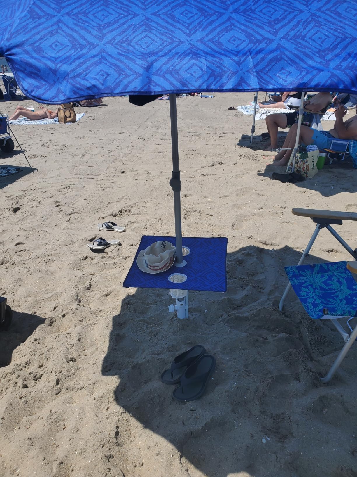 AMMSUN Beach Umbrellas for Sand Heavy Duty Wind Portable, 6.5ft customer photo 1