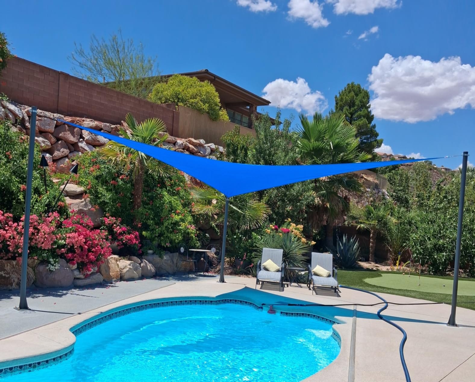 AsterOutdoor Sun Shade Sail Rectangle 16' x 20' UV Block Canopy for Patio Backyard Lawn Garden Outdoor Activities, Cream customer photo 2