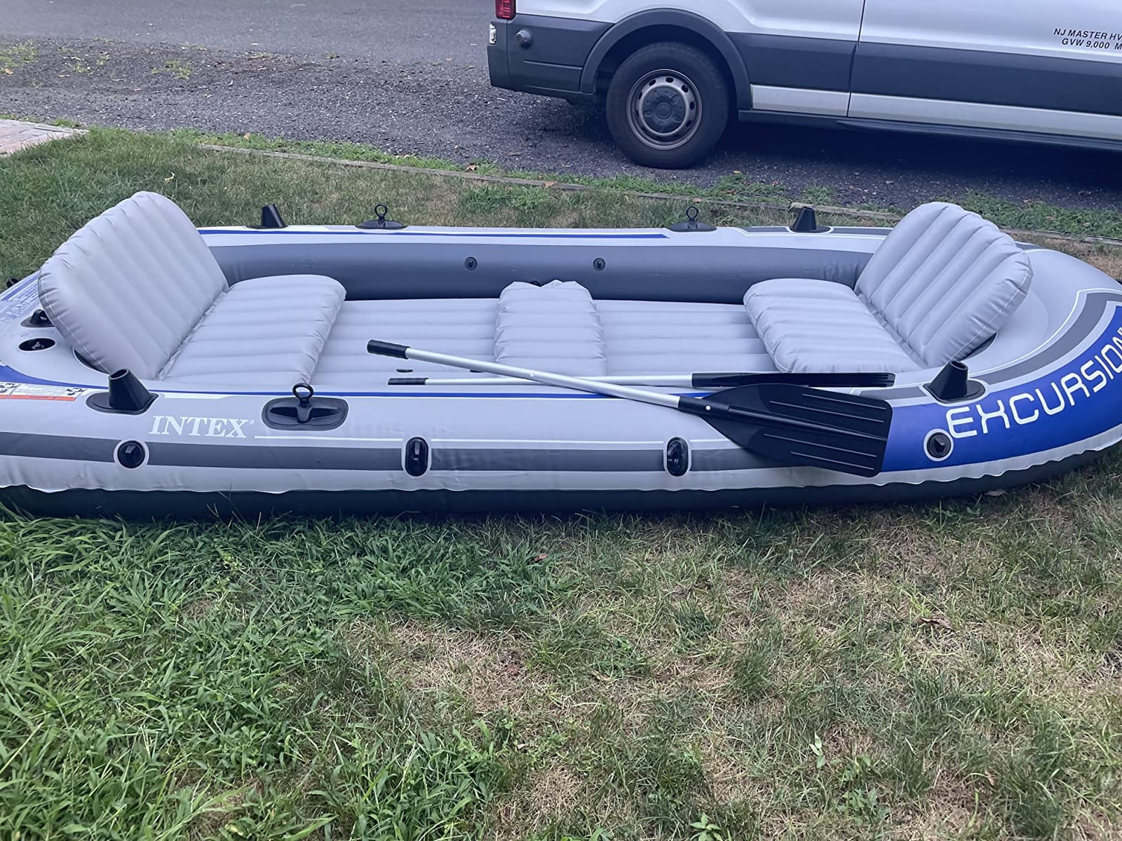 INTEX Excursion 5-Person Inflatable Boat with Transom Mount Trolling Motor customer photo 2