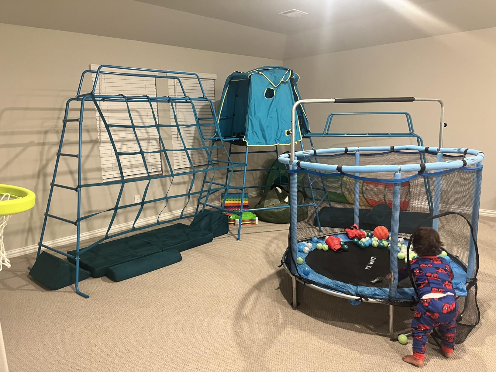 Explorer 2 Jungle Gym Climbing Set with Adjustable Steel Frame, Weather-Resistant Canopy & Platform, Outdoor Playset and Playground Equipment for Kids Ages 3-12, 220 lbs Capacity customer photo 1