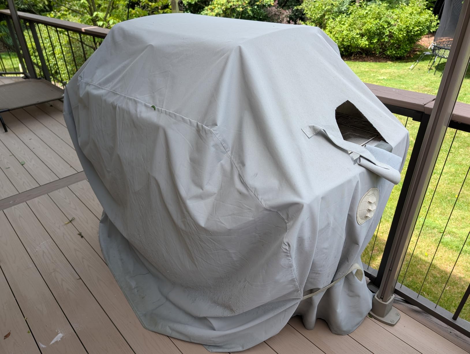 Turtle Life BBQ Grill Cover, 46 Inch Heavy Duty Waterproof Barbecue Gas Grill Covers for Flat Top Griddle, Anti-Fading Cover for Gas Grill, Black customer photo 2