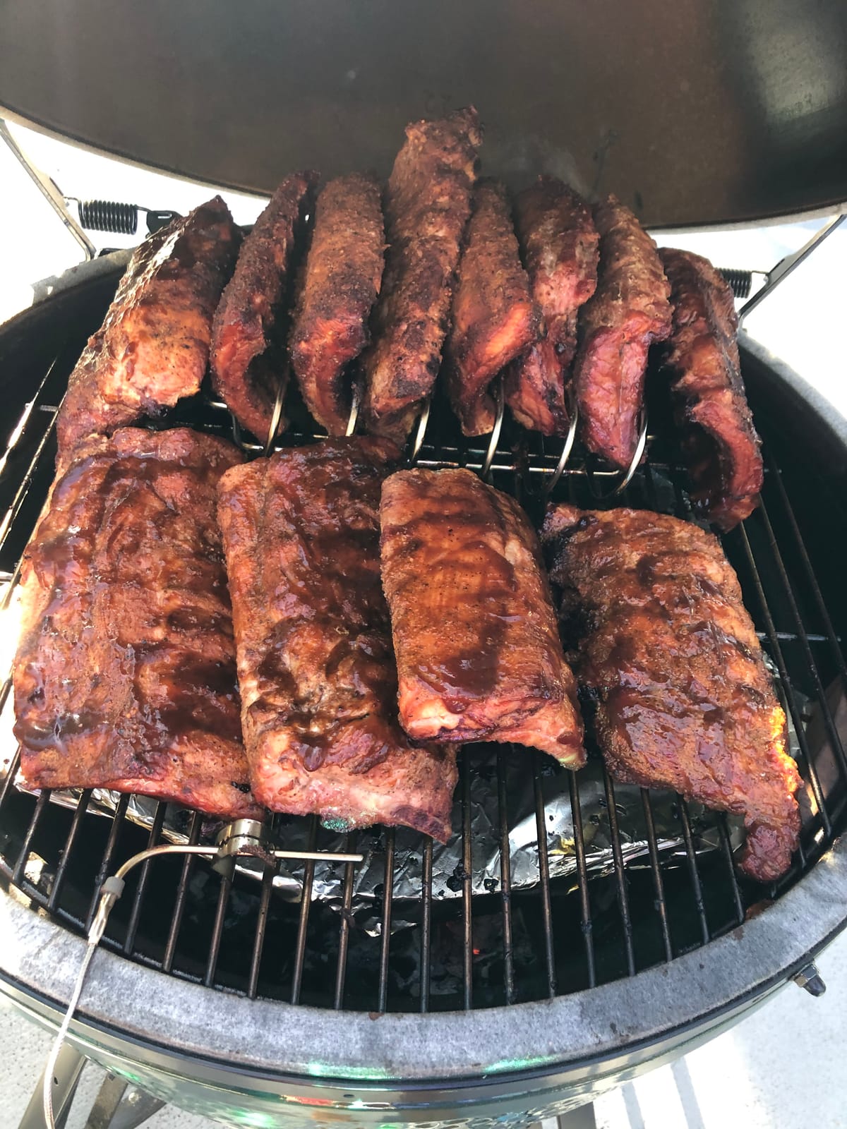 Rib Rack Stainless Steel – 6-Rib Capacity! Integrated Temperature Probe Holder - Never Risk Burnt Ribs Again! 100% Food-Safe, Non-Magnetic Stainless Steel – Easy Clean-up and Coating-Free! customer photo 2