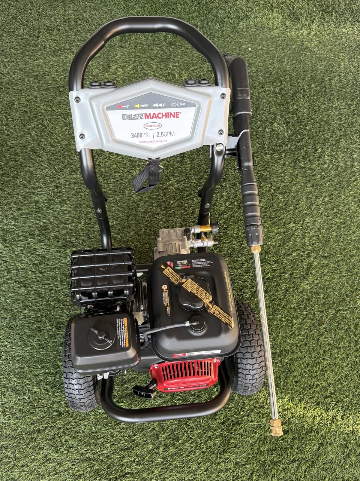 Simpson Clean Machine 3400 PSI Gas Pressure Washer, 2.5 GPM, CRX engine customer photo 1