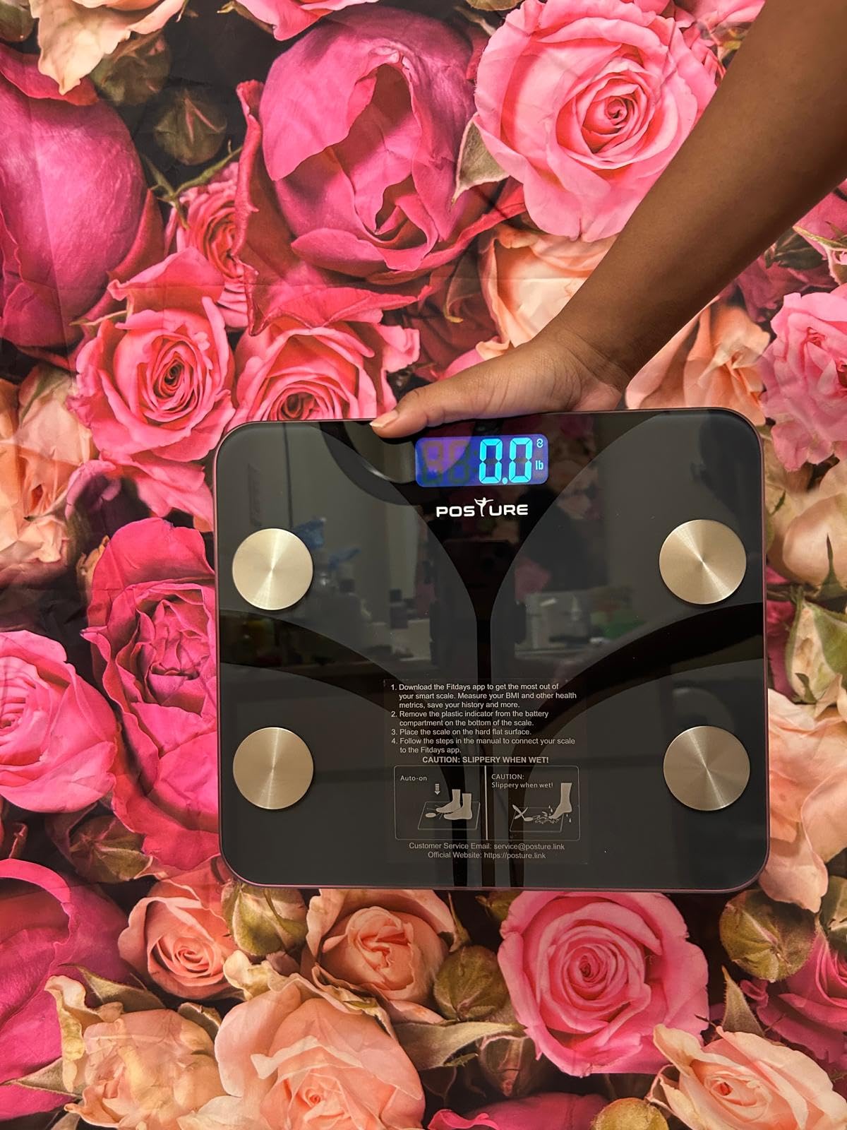 Posture Scale for Body Weight, Digital Bathroom Smart Scale, 13 Body Composition Analyzer Sync Weight Scale BMI Health Monitor Sync Apps 400lbs - Black customer photo 2