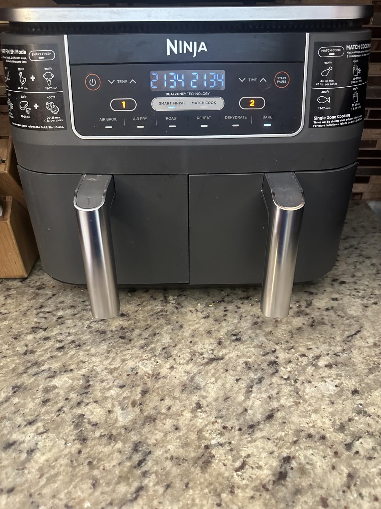 Ninja Foodi Air Fryer, 8 Qt DualZone, 6-in-1, Grey, DZ201 customer photo 1