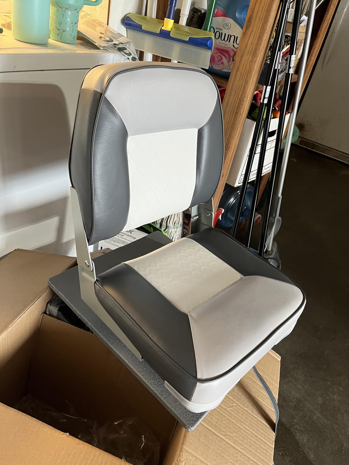 XGEAR Fold-Down Boat Seat, High Back Fishing Boat Chair customer photo 1