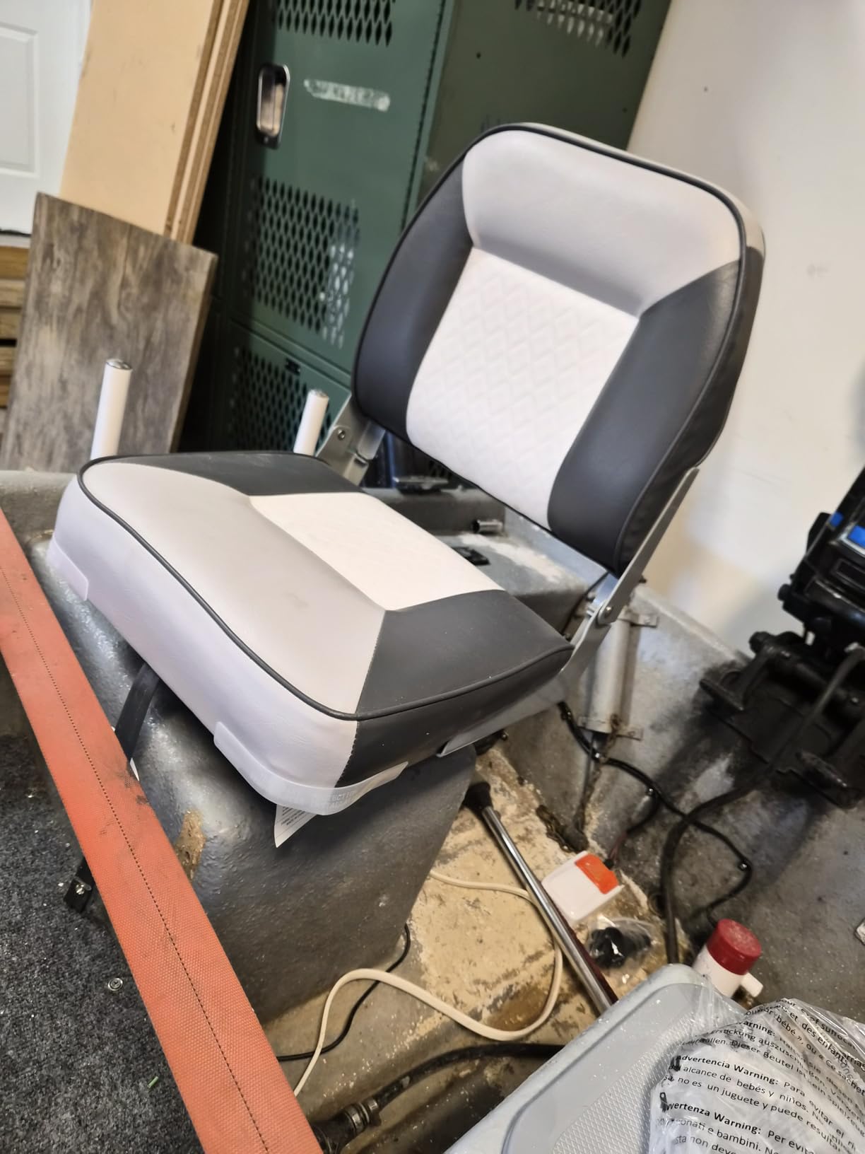 XGEAR Fold-Down Boat Seat, High Back Fishing Boat Chair customer photo 2