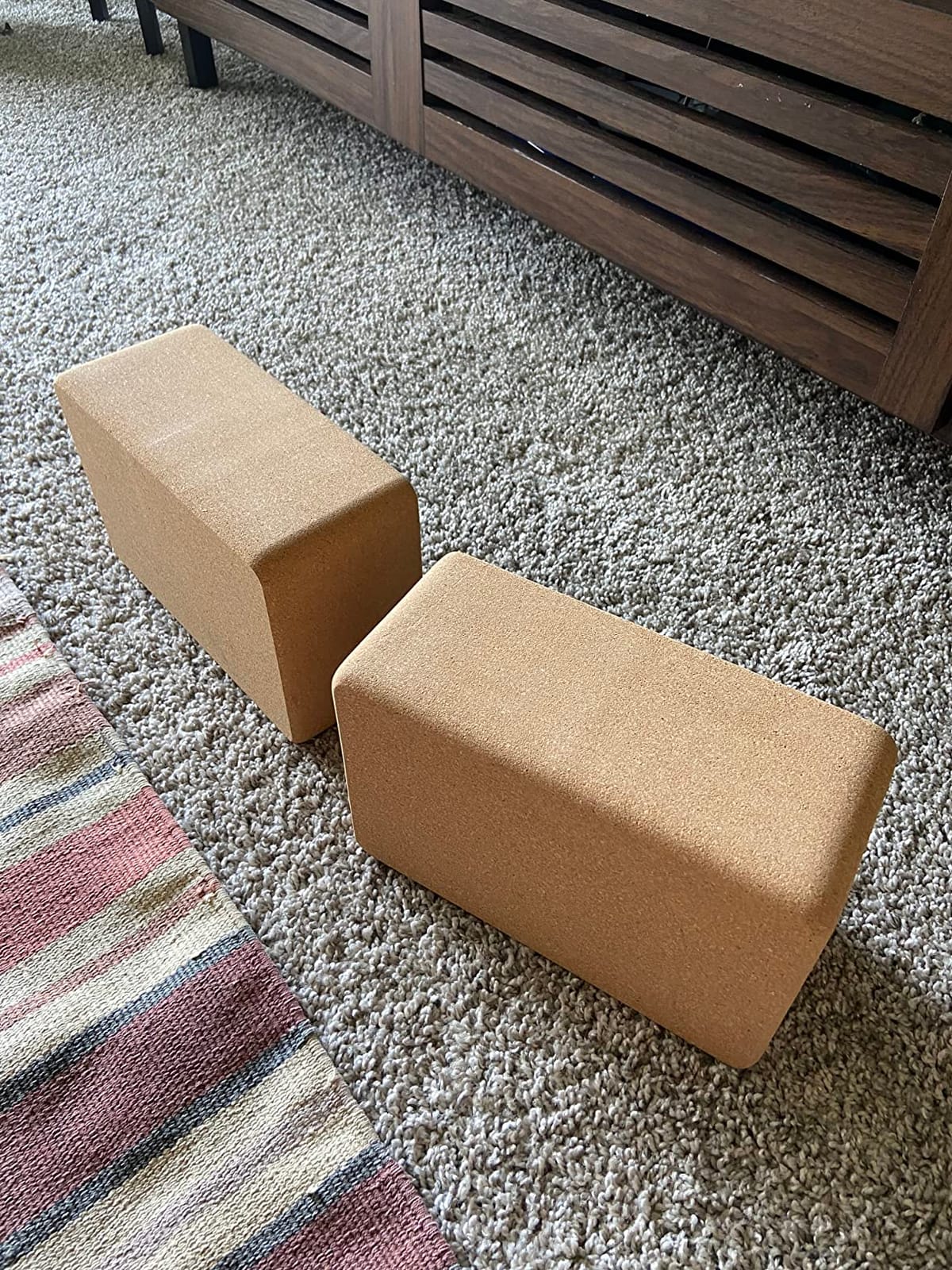 Cork Yoga Blocks 2 Pack Set - Natural Cork from Portugal, 9