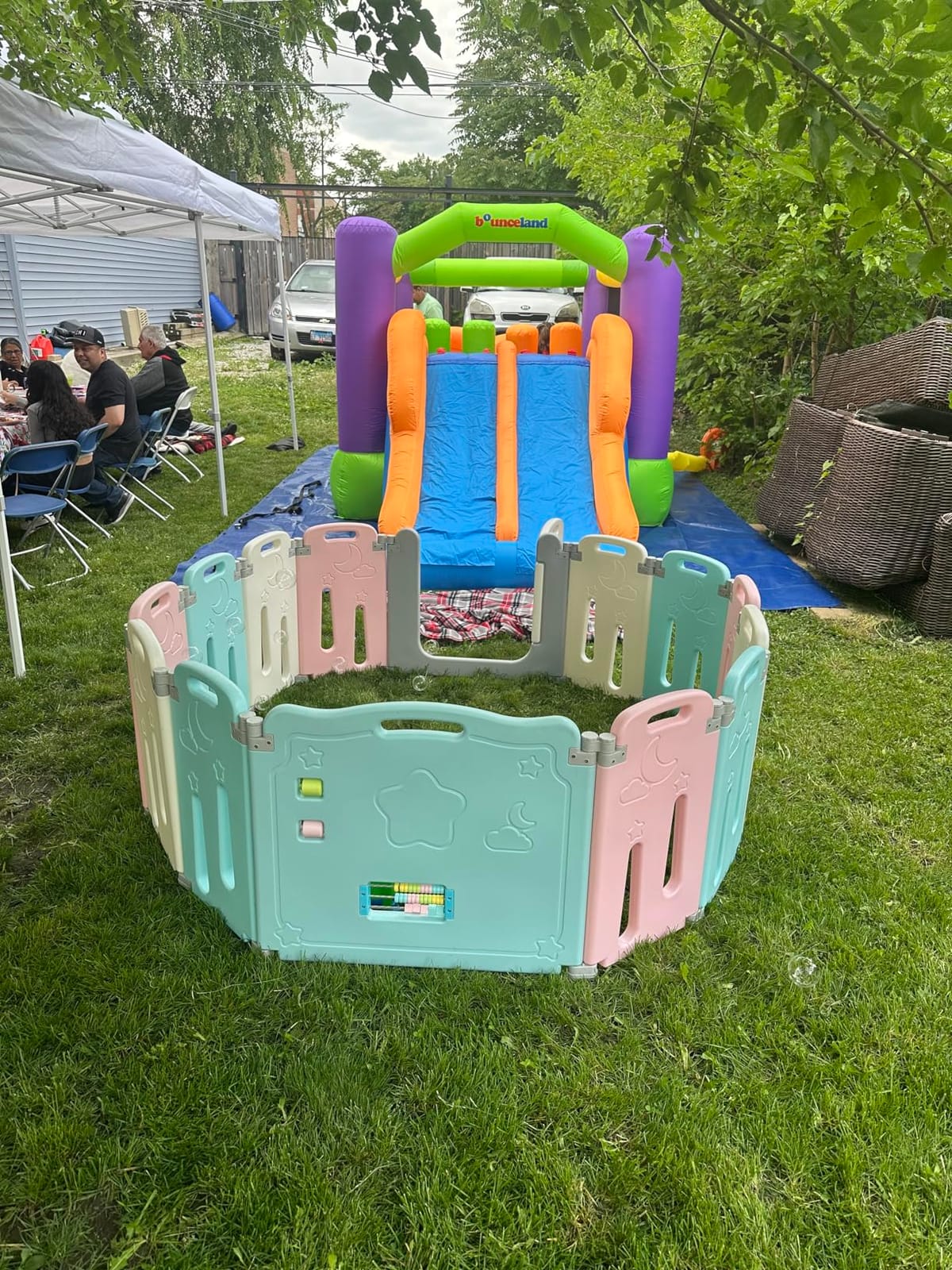 Bounceland Pro Racer Obstacle Bounce House with Dual Slides, Bounce, Climb, Slide All in One, UL 1 HP Blower Included, 19 ft x 9 ft x 7 ft H, Great for Big Party, Fun Racing Game in Teams customer photo 2