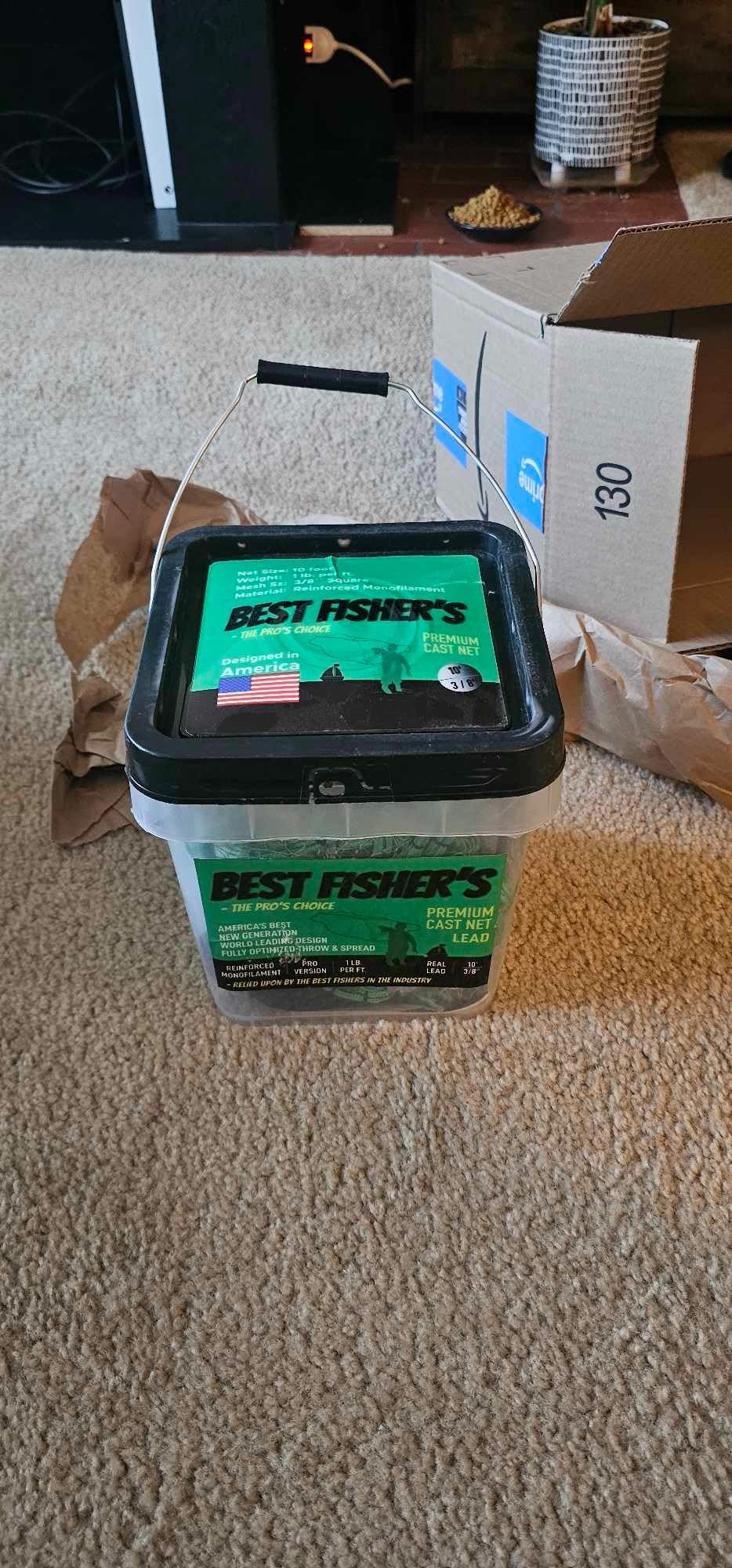 Best Fisher's® Core™ - American Pro Cast Net - 2026 Rebranded - SuperSink™ 4ft/6ft/8ft/10ft/12ft - 3/8