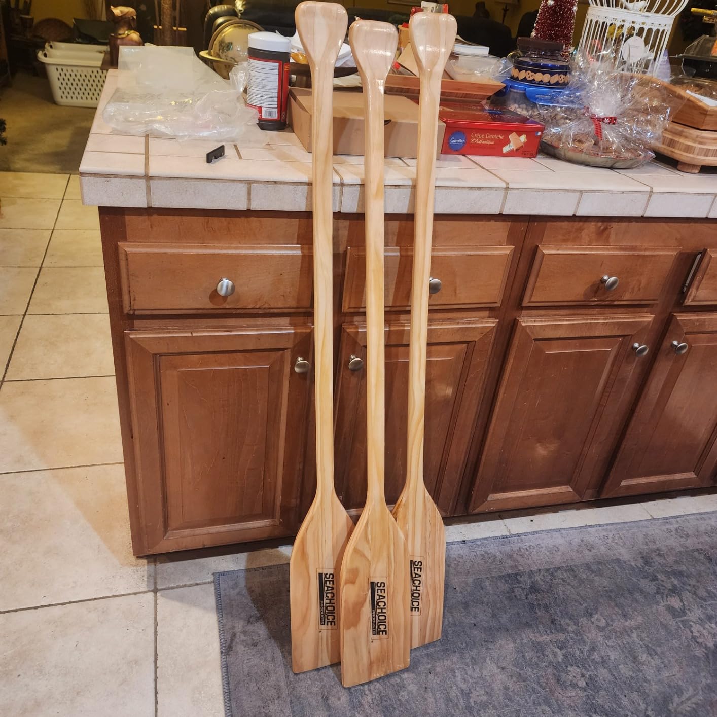 Seachoice Wood Paddle, New Zealand Construction, Wide Top Hand Grip, Clear Finish, Various Sizes customer photo 1