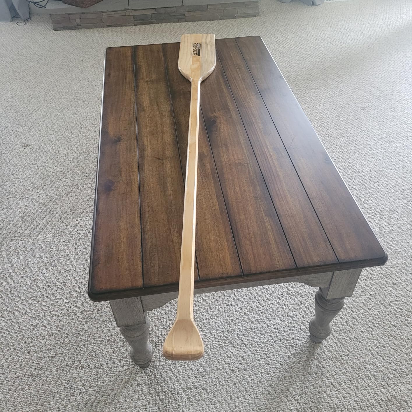 Seachoice Wood Paddle, New Zealand Construction, Wide Top Hand Grip, Clear Finish, Various Sizes customer photo 2