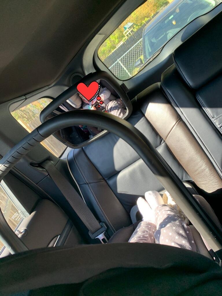 Munchkin Pivot 360 Baby Car Mirror for Rear-Facing Car Seats, Black, 1 Pack customer photo 1