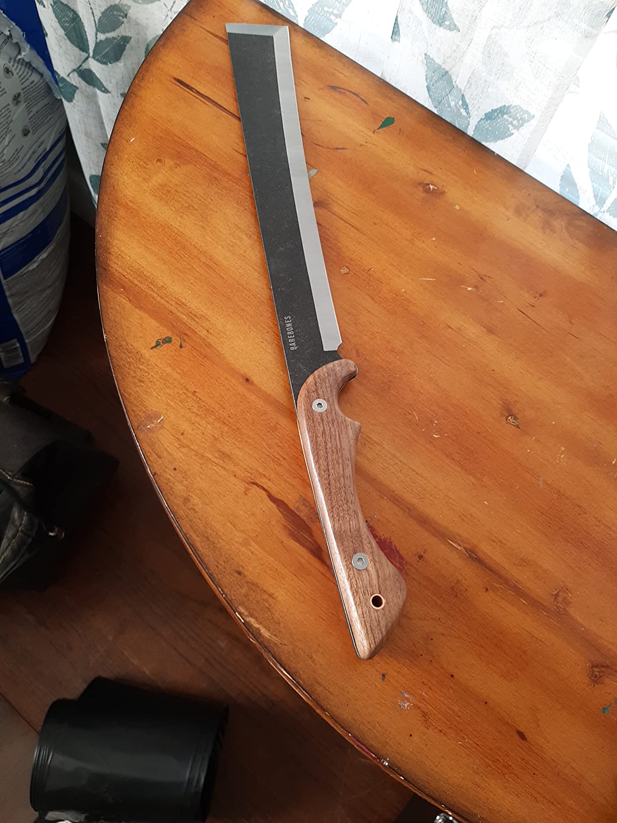 Barebones Japanese NATA Tool - Full Tang Machete for Yard Work - Balanced for Controlled Chopping & Cutting - Hunting Machete Knife with Sheath - Hardwood Walnut Handle - Stainless Steel Blade customer photo 2